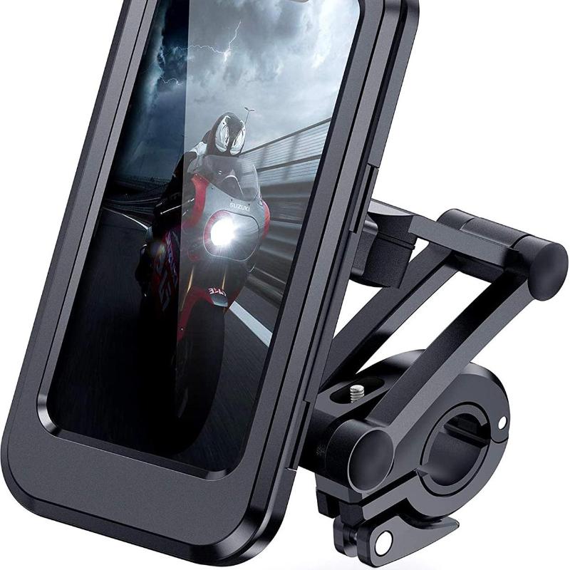 Waterdichte motorfiets fiets mobiele telefoon houder ondersteuning universele fiets GPS 360 ° draaibare verstelbare motorfiets mobiele telefoon houder