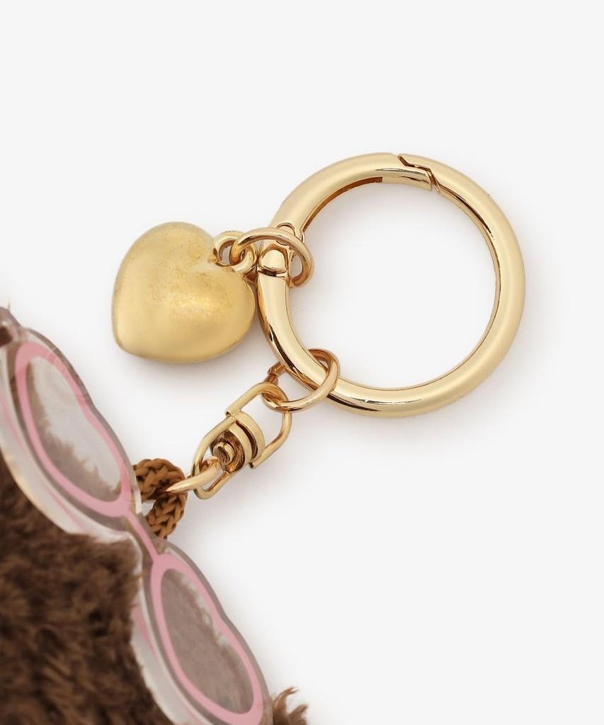 Afternoon Tea Living JR47 Keychain, Plush CharmDrinkKITKAT Heartful Bear, Brown