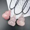 Crystal Pendant Necklace With Natural Water Crystal And Gourd Shape For Diy Jewelry Making