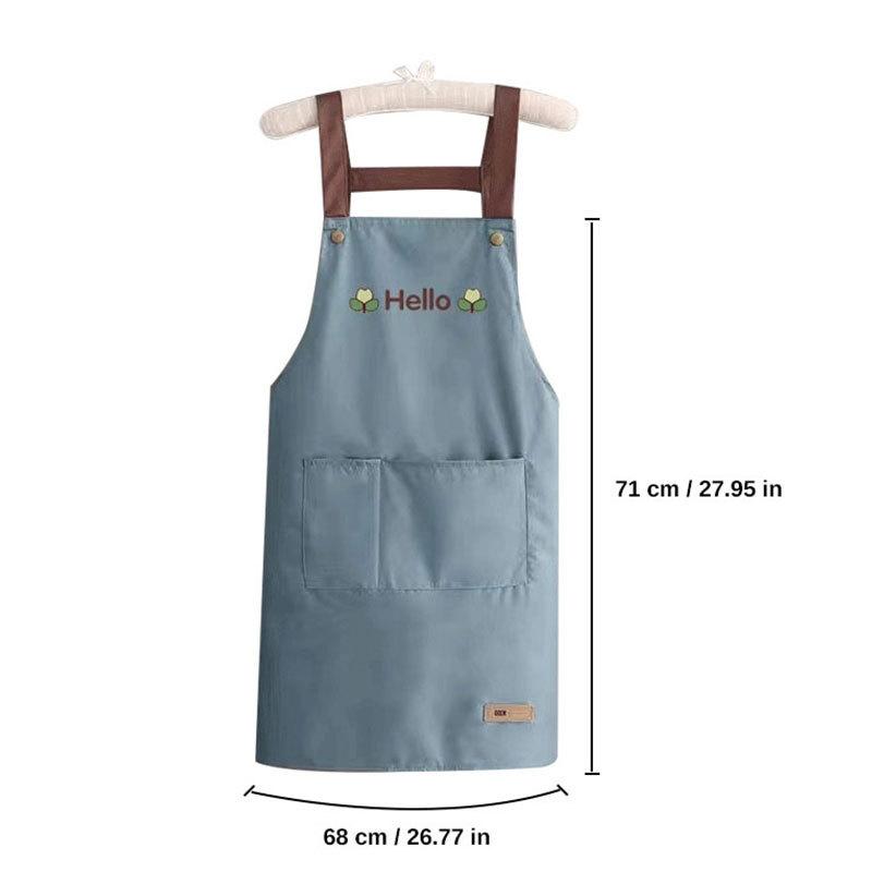 Kitchen Apron Waterproof Oil Proof Convenient Pocket Chef Cooking Apron Men Women Barista Manicurist Work Aprons Waiter Uniformw