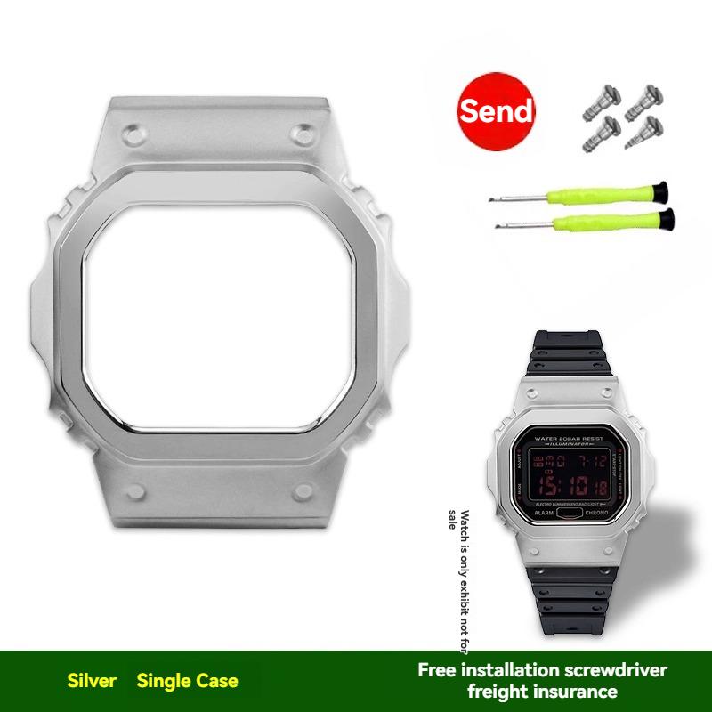 

Легкий корпус-ремешок из титанового сплава для Casio G-SHOCK DW5600 GW-M5610 GWX5600 GW-B5600 Мод-комплект Металлическая титановая рамка ремешок инструменты For DW-5600