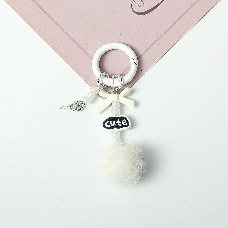 Милый простой брелок с подвеской в виде помпона для женщин и девочек — фото 3