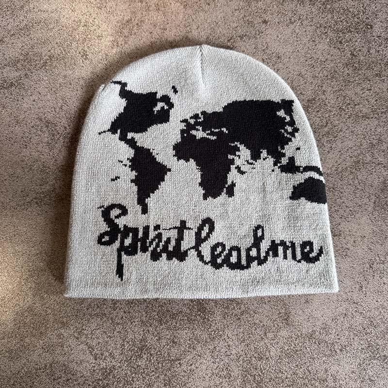 Fashion Pattern Letter Neutral Casual Knitted Hat For Autumn Winter And