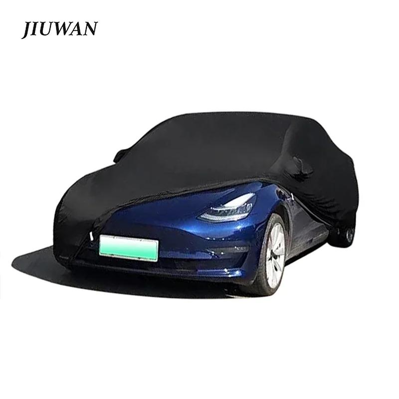 JIUWAN Stretch Customized Car Cover Dustproof Anti-scratch Anti-ultraviolet Car Sun Shade Cover Fit for Tesla Model 3 S X Y