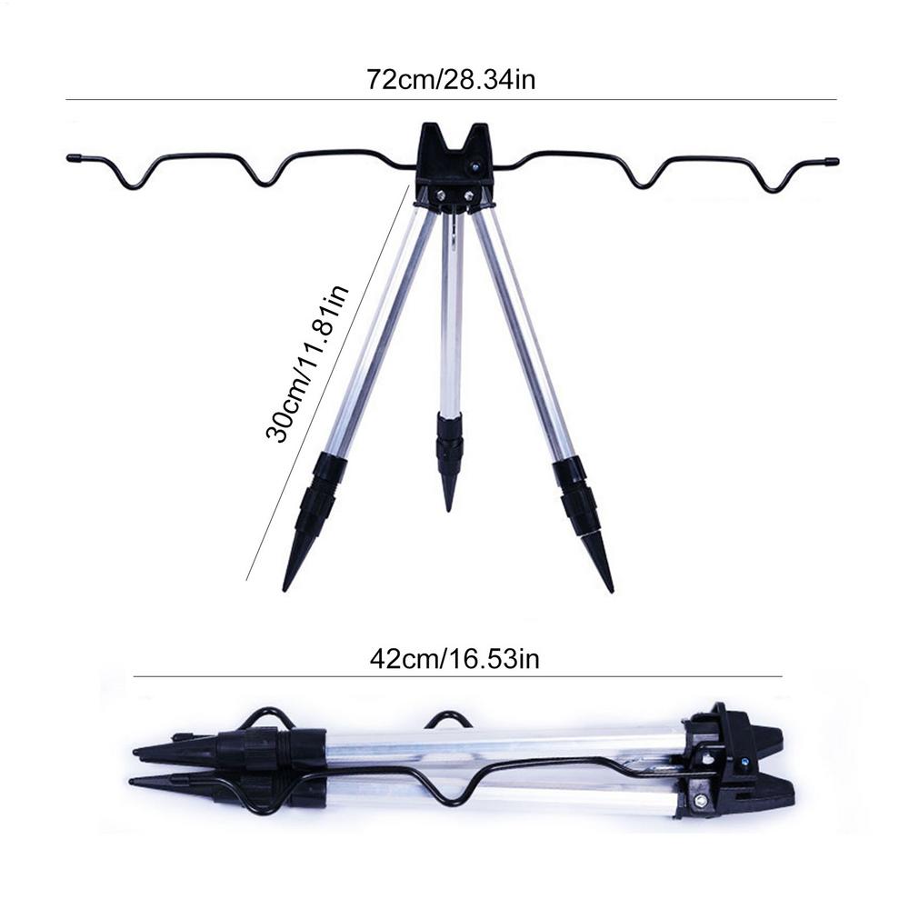 

1 Pcs Telescopic Aluminum Alloy Holder For Sea Fishing Rods Triangular Holder For Casting Rods Fishing Support For Angling