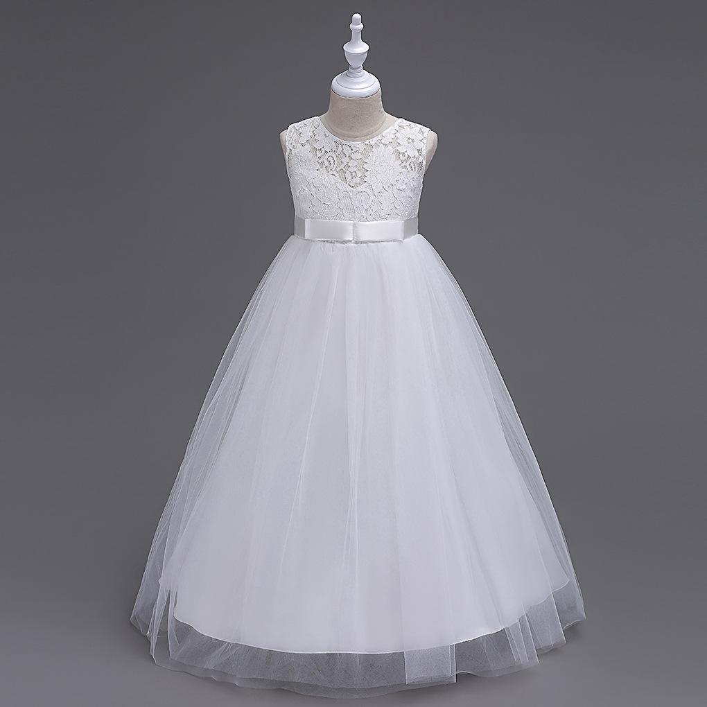 European and American Princess Lace Floor-Length Girl's Evening Dress