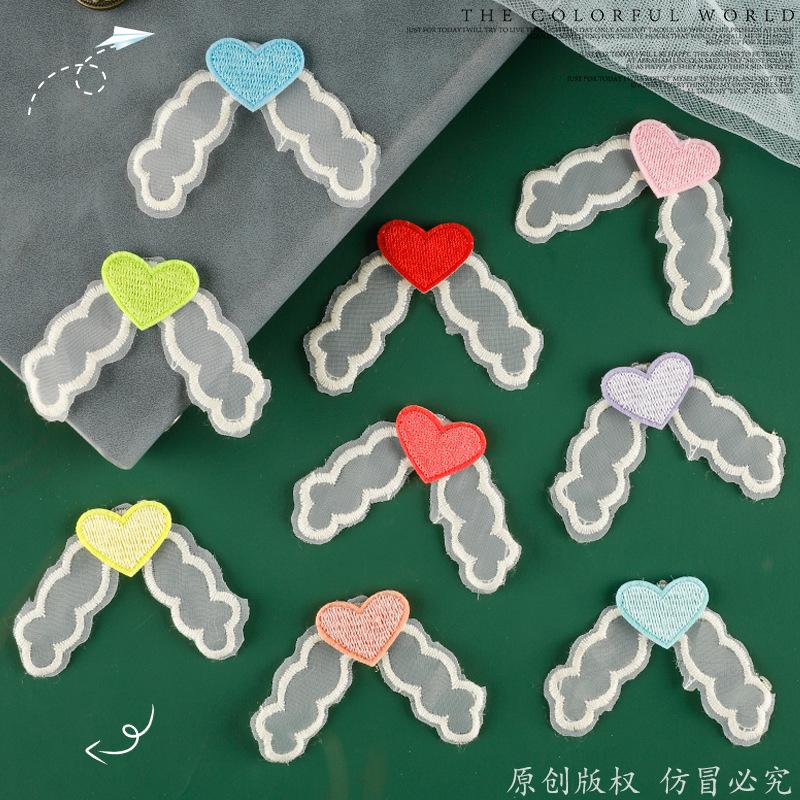 Duoku Original Love Cloth Label Accessories Socks Shoes And Hats Hair Accessories Lace Hairpin Accessories Headgear Brooch Embroidery Sticker