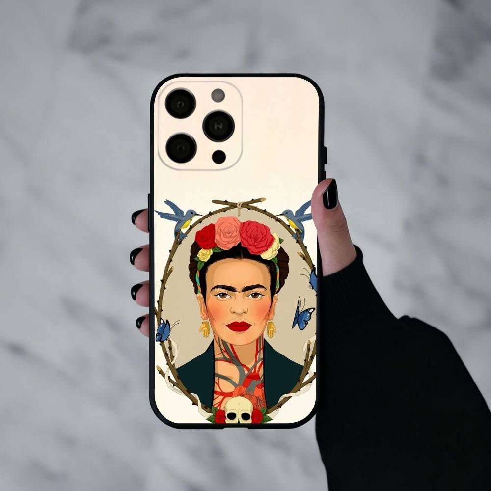 F-Frida-A K-Kahlo-g A-Art  Phone Case For iPhone 17pro, 16,15,14,13,12,11 X XR Plus,Others Soft Black Cover