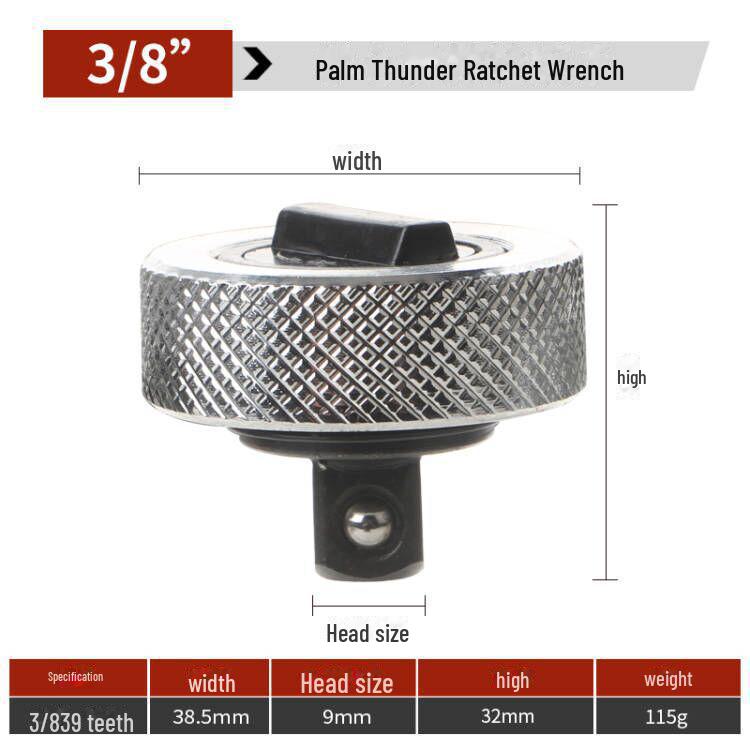 Palm Thunder 3-Piece Mini Ratchet Wrench Set - Quick, Portable, and Durable Aluminum Alloy.