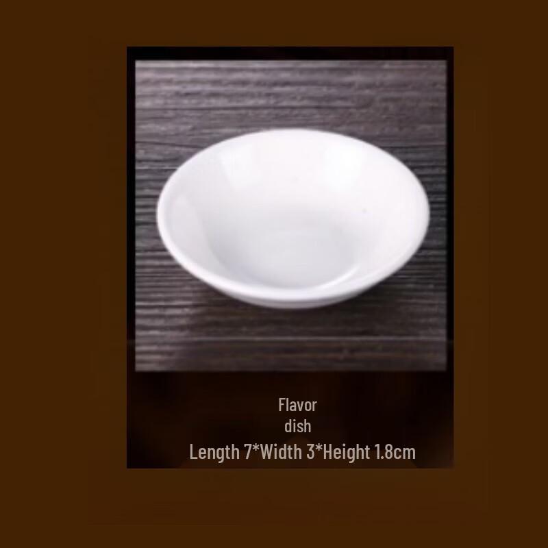 Pure White Ceramic Dipping Dish Set (10-Pack)