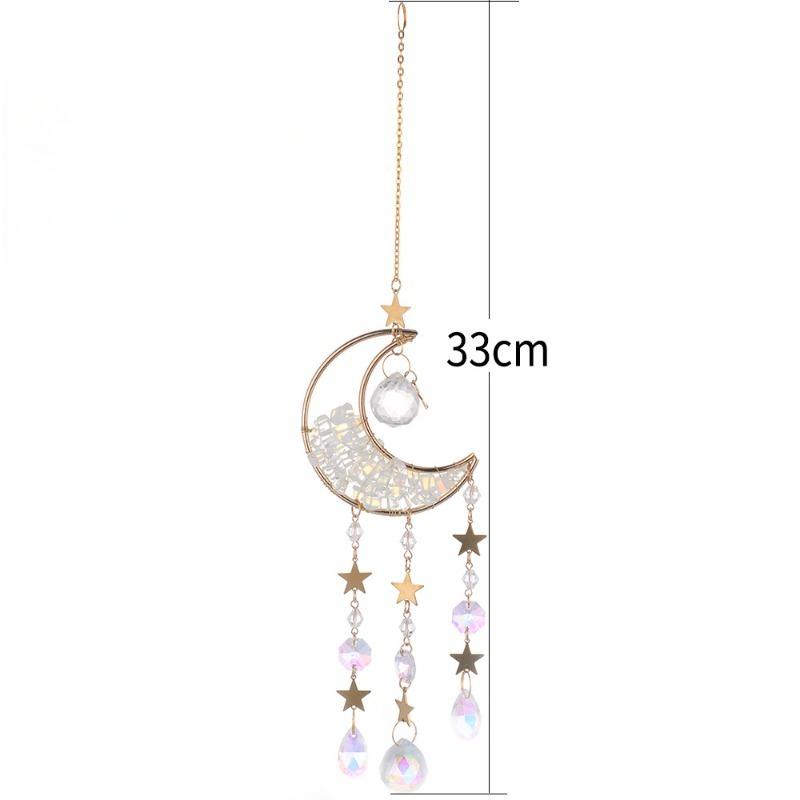 1 шт. Домашний настенный ловцы солнца, подвеска, украшение для стены гостиной, спальни, ornaments Звезда Луна для декора интерьера дома белый