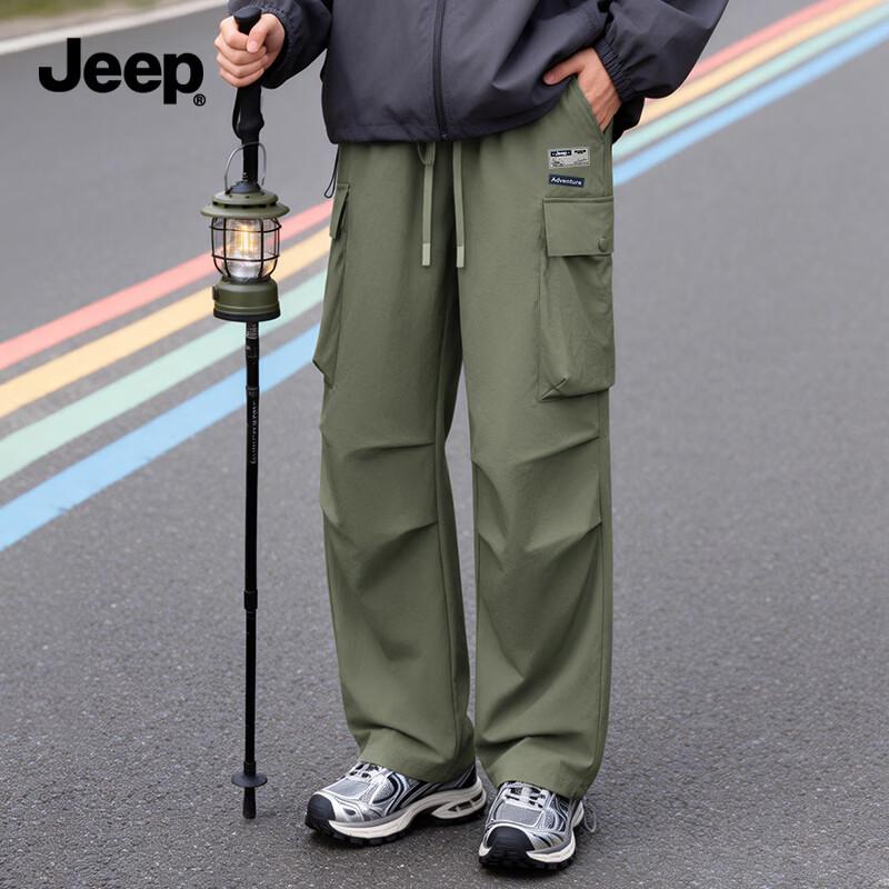 JEEP Men's Summer Loose Fit Breathable Casual Cargo Pants