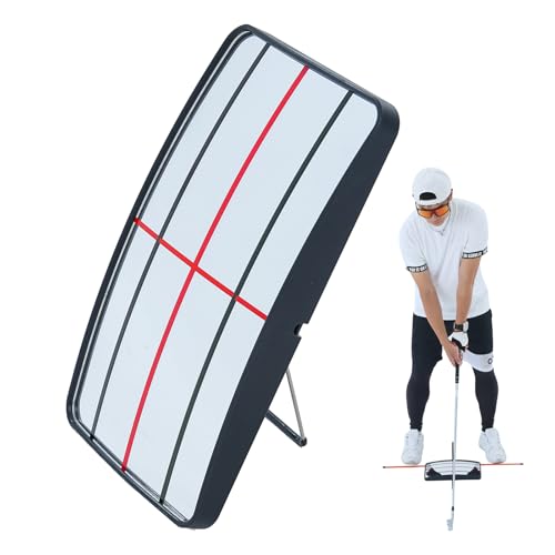 

MELELINKS Golf Swing Mirror, Golf Putting Mirror, Golf Learning Full Adjustable Wide Angle Posture Correction Tool with Foldable Stand