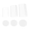 3-Piece Clear Acrylic Cylinder Pedestal Stands Transparent Display Columns Pedestal Display Stands Plinth Pillars for Parties