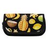 Pencil Bag Two Compartment 300D Polyester Smooth Zipper with Two Compartments for Pens Ruler Scissors Earphones for Teens Students