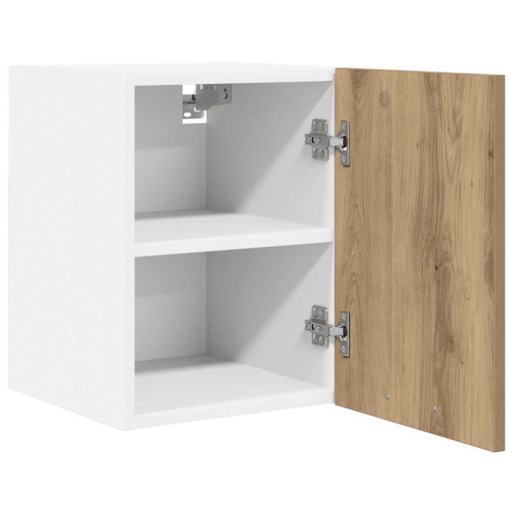 Wall Mounted Cabinet 2 Pcs Artisan Oak & White 30 X 31 X 40 Cm