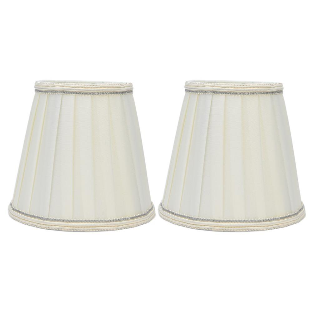 2PCS Clip On Design Small Lamp Shade Fabric Barrel Fabric Lampshade  Living Room