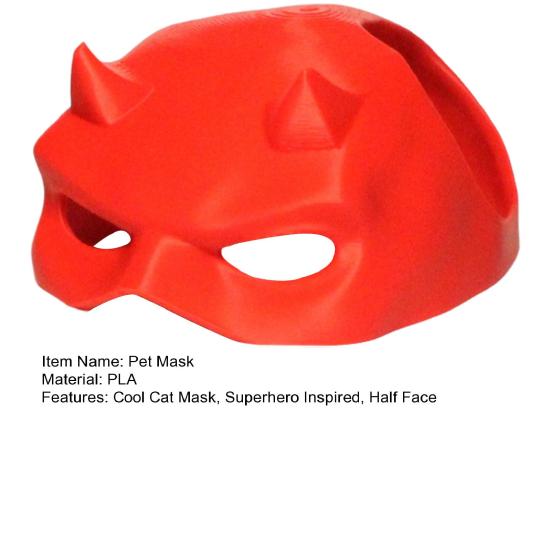 Cat Bat Mask Half Face Superhero Pet Mask Bat Hero Mask Cosplay Apparel for Halloween Costume Parties Dress-up Photography Prop