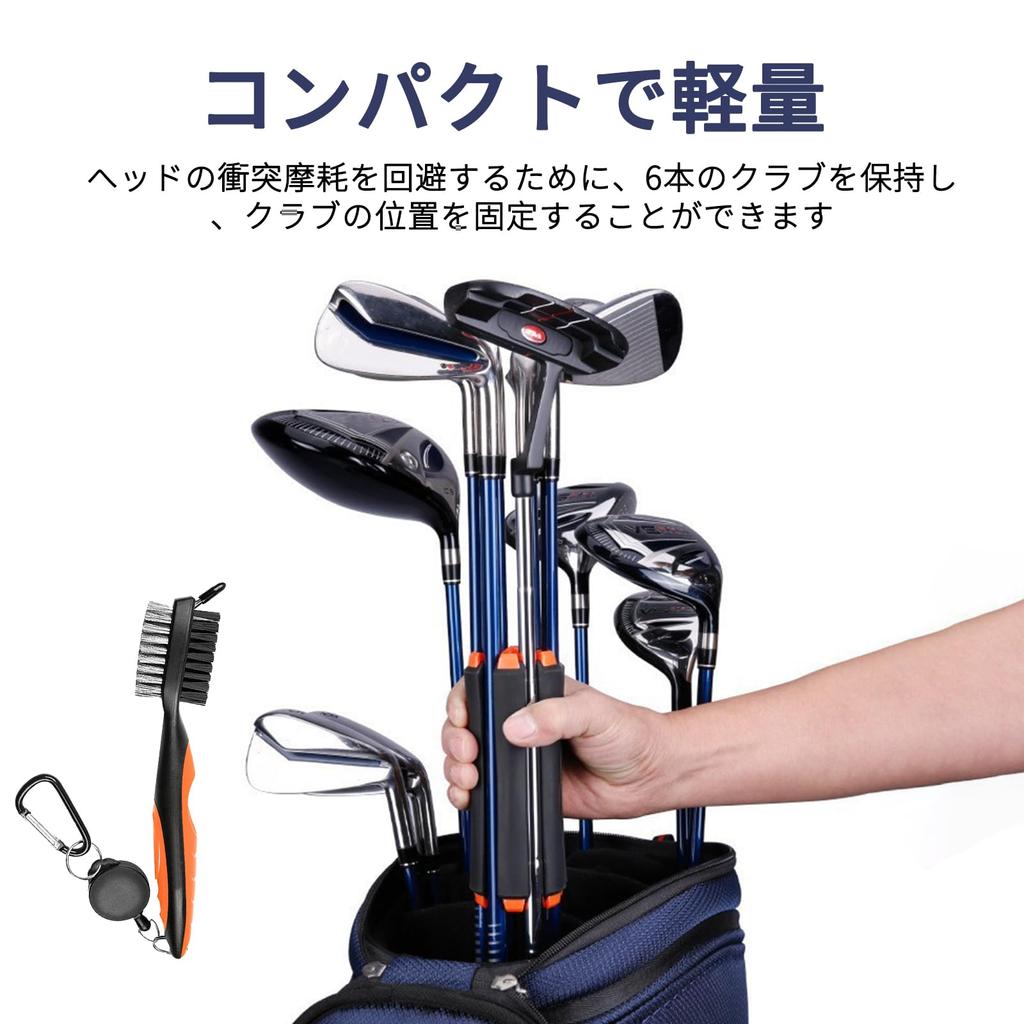 JnTech Golf Club Holder Fixed Storage Club Case Club Carry Case Golf Club Bracket Golf Brush Golf Cleaning Brush Storage Stand Golf Club Portable
