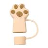 Set of 6 Cat Claw Straw Plugs Ornament Silicone Straw Covers for Water Glass