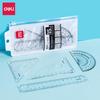 Deli Stationery 15cm Student Drawing Ruler Set