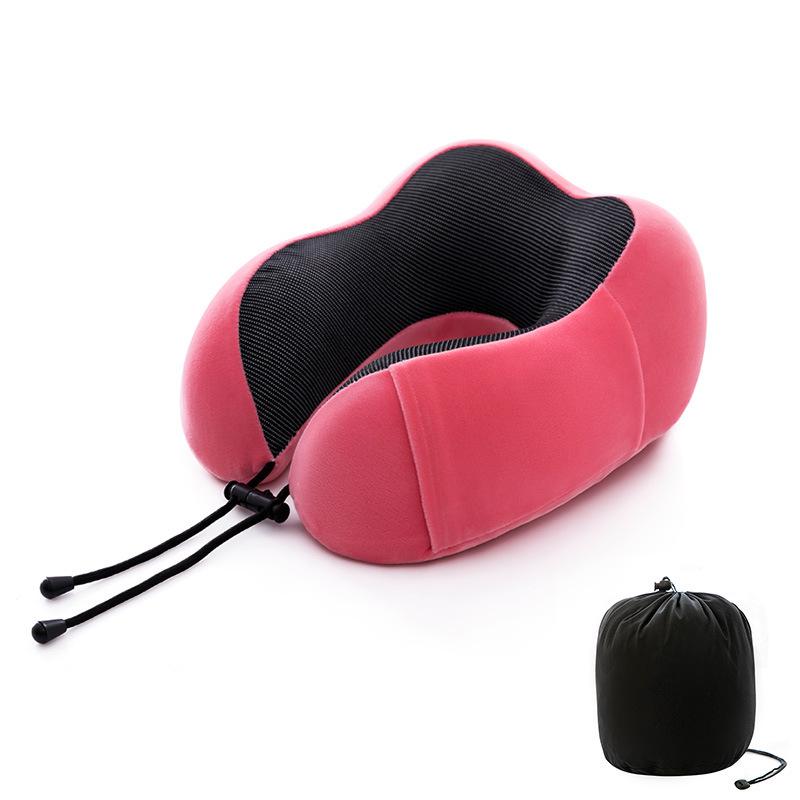Cuscino Supporto Collo in Memory Foam Magnetico a Forma di Gobba di Cammello - Forma a U, Cuscino da Viaggio Portatile per la Protezione Cervicale