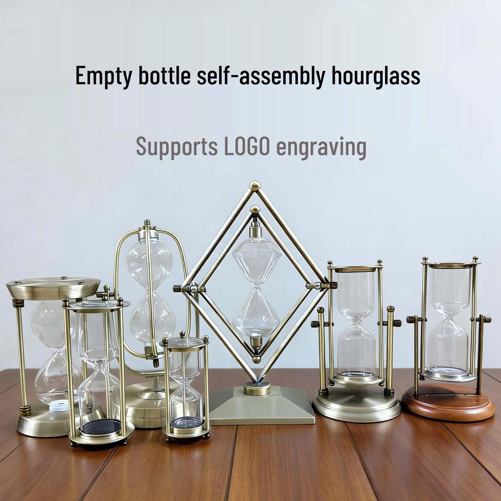Creative Retro Hourglass Toothbrush Timer with Flowing Sand
