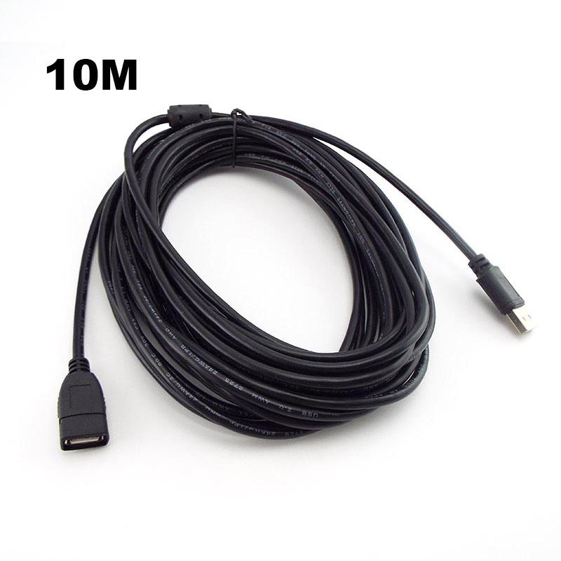 

1,5/3/5 м черный USB 2,0 штекер типа A женский удлинитель разъем питания Передача данных M/F адаптер кабель провод 10M
