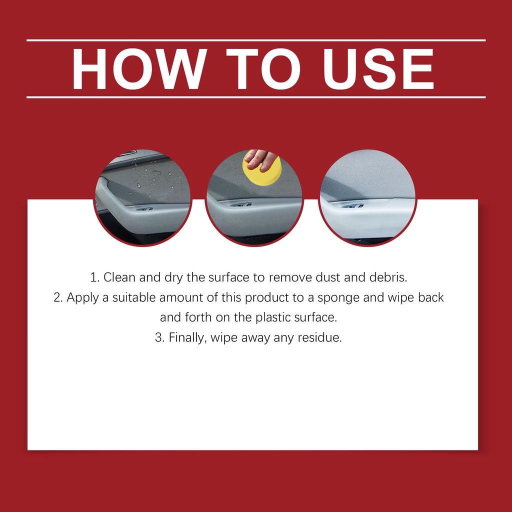 Car Universal Leather and Plastic Repair Polishing Wax Car Interior Maintenance Refurbishment Car Plastic Care Repair Agent Set