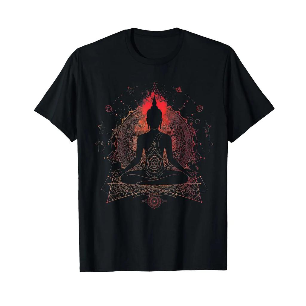 Zen Buddha Meditation Hindu Unisexdala Spiritual Buddhist T Shirt Vintage Casual Designer Clothes Fashion Stretched