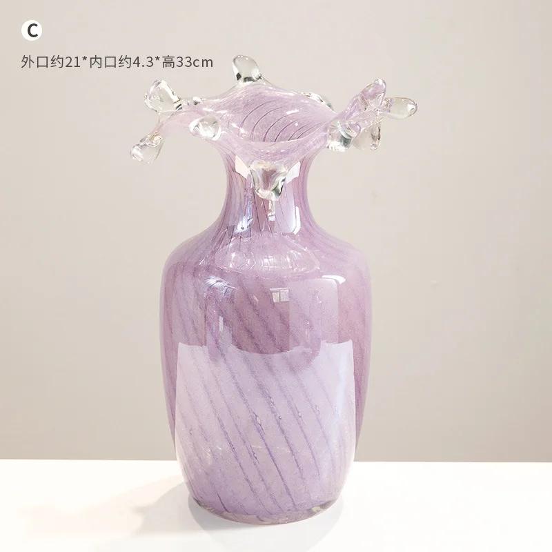 Vase glass gradual change color newChinese creative irregular shape suitable for living room table hydroponic flower arrangement