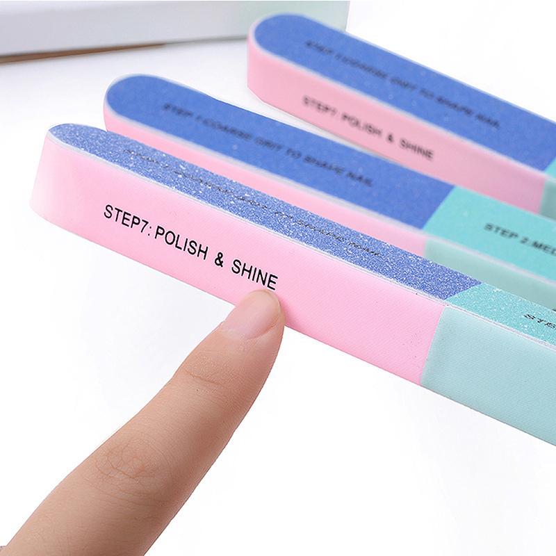 Bunter Professioneller Buffer für Nägel Sechsseitige Polierfeile Nagelfeile Schleifen Maniküre Nagelfeile Schleifen Beauty Maniküre Werkzeuge