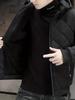 Men's Warm Quilted Hooded Jacket, Plush Winter Zip-Up Outerwear for Fall/Winter Outdoor Activities