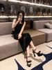 Fashion New French Non-tiring Sandals for Women, Butterfly Square Head Knot Waterproof Platform, Paired with Skirt and High Heels