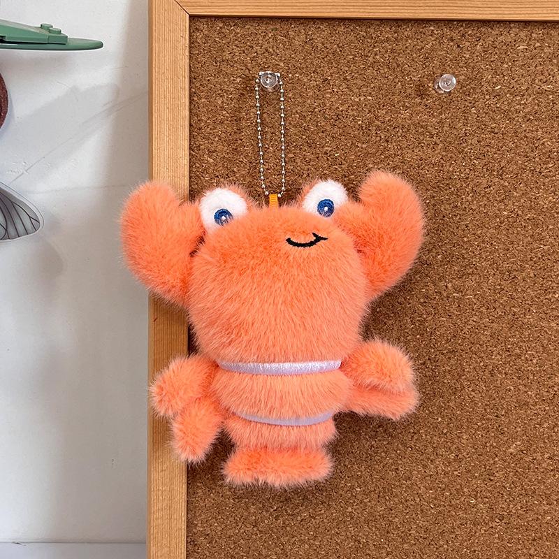 1Pcs Soft Simulation Animal Whale Small Pendant Turtle Ocean Animal Plush Keychain Starfish Pp Cotton Plush Toy Home Decoration