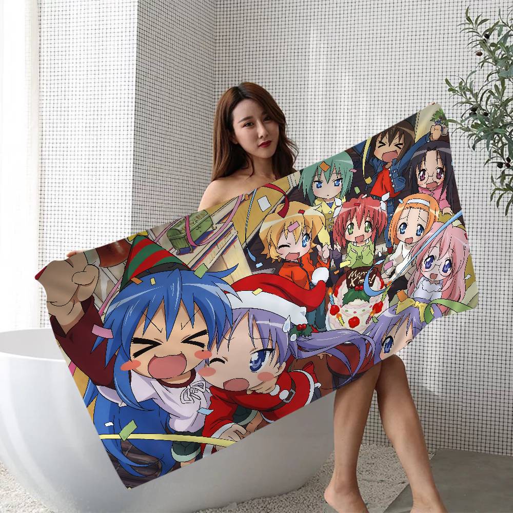 Anime Lucky Star Microfiber Beach Towel Absorbent Quick dry Soft Yoga Swimming Resort Mountain Climbing Towel