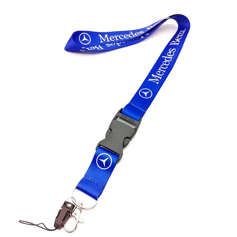 Autocolante para Carro Para Mercedes Benz Lanyard de Motocicleta Emblema com Impressão em Nylon Estilo Preto Porta-Chaves Acessórios para Motocicleta Gadget Auto Fas