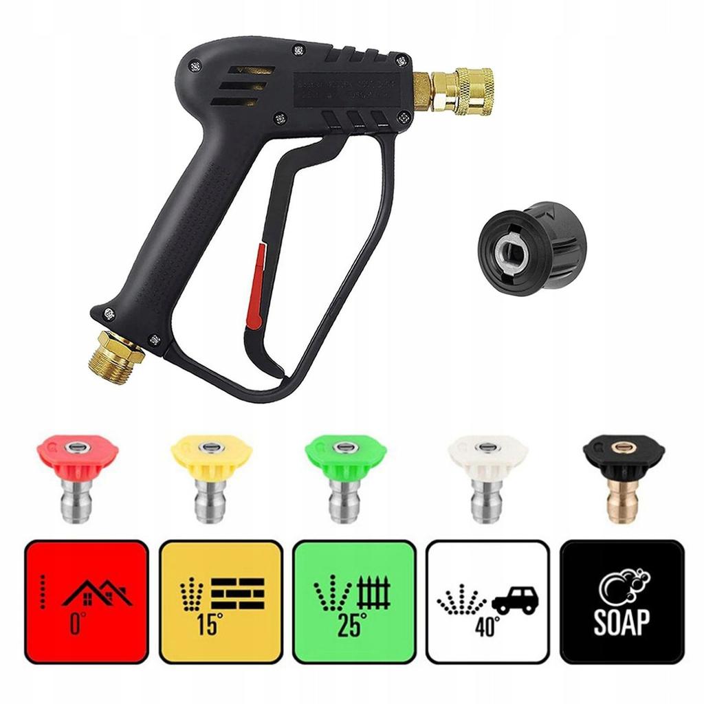 Rosfix Zestaw Do Myjki Karcher K2-K7 – Pistolet Ciśnieniowy + Pianownica 1L + 5 Dysz | Gęsta Piana Do 200 BAR | Szybki Montaż
