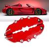 2PCS 3D Red Car Universal Disc Brake Caliper Covers Left & Right Accessories Kit
