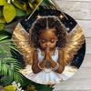 The Pattern Is an Angel Pendant, Decoration of Home Walls or Doors, 2d Flat Wooden, Christmas Decoration, Gifts for Friends and Family