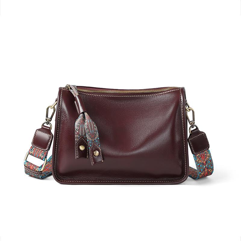2025 New Women's Bag Crossbody Genuine Leather High-End Baguette Shoulder Large Capacity Underarm Bag