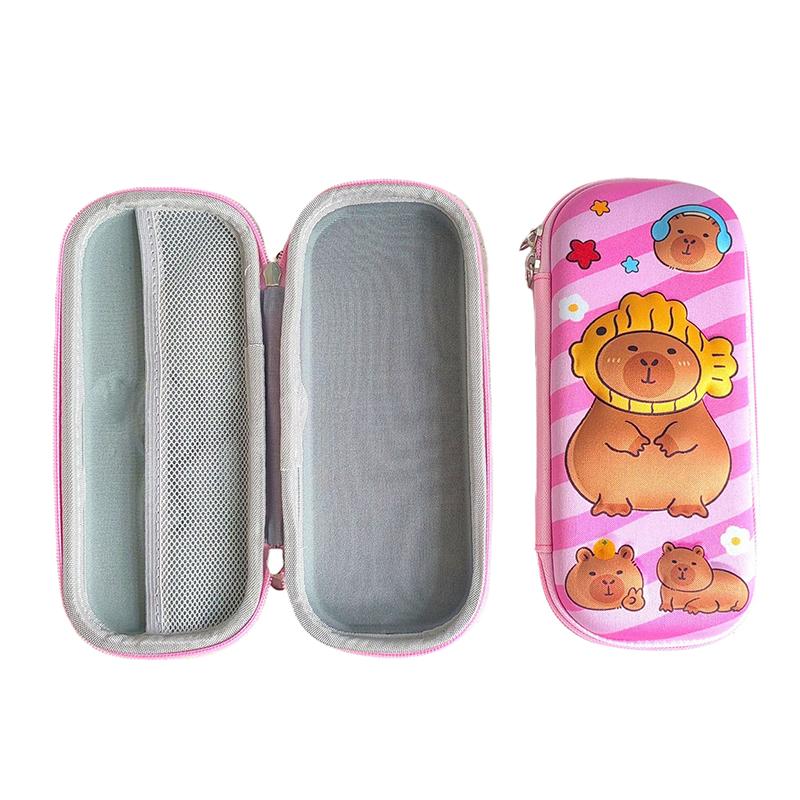 

3D Capybara пенал устойчивый к падениям школьные принадлежности большой емкости многофункциональный пенал канцелярские принадлежности