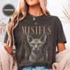 Custom Sphynx Cat Portrait Tee, Personalized Cat Name, Witchy Occult Celestial, Dark Academia Comfort Colors