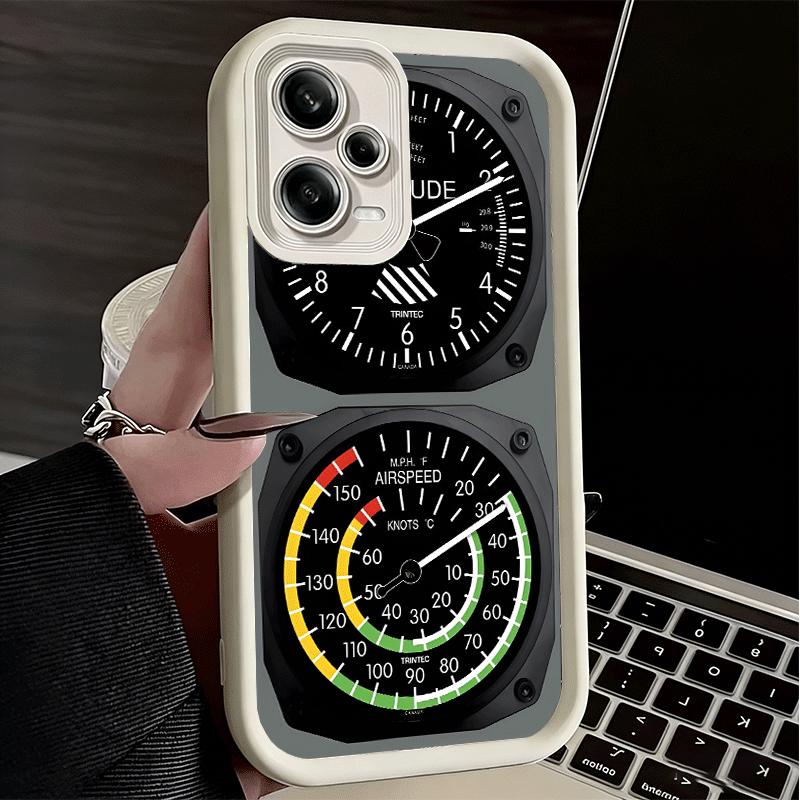 Phone Case for Xiaomi Redmi Note 15 14 13 Pro Plus Aircraft Instrument Cockpit Radar Shell 12S 11 11S 11T 5G 14S Soft Silicone F