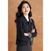 Women's Ke Bei Er Color-block Lapel Wool Blend Short Coat