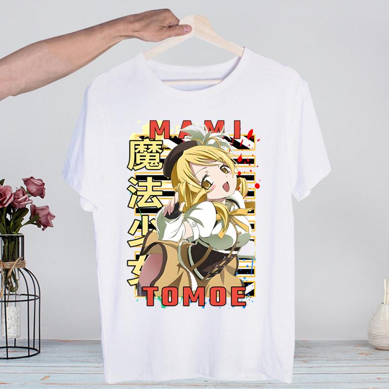 

Madoka Magica Puella Magi T Shirt Men Retro Washed Tops Tees Harajuku Tshirt Streetwear Hip Hop Male T-shirts XL