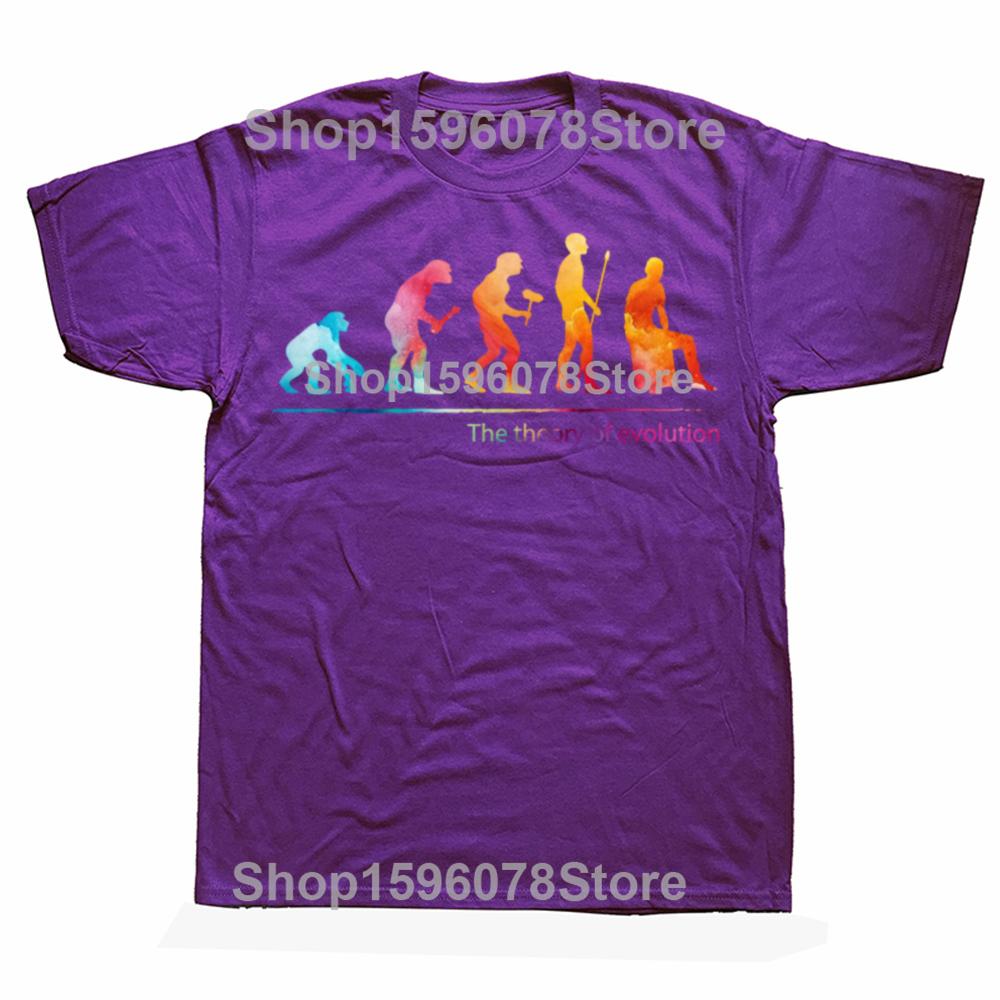 Funny The Theory of Evolution Cajon Graphic T Shirts Men Cotton Humor Streetwear Tee Shirt Short Sleeve Unisex Loose Clothing