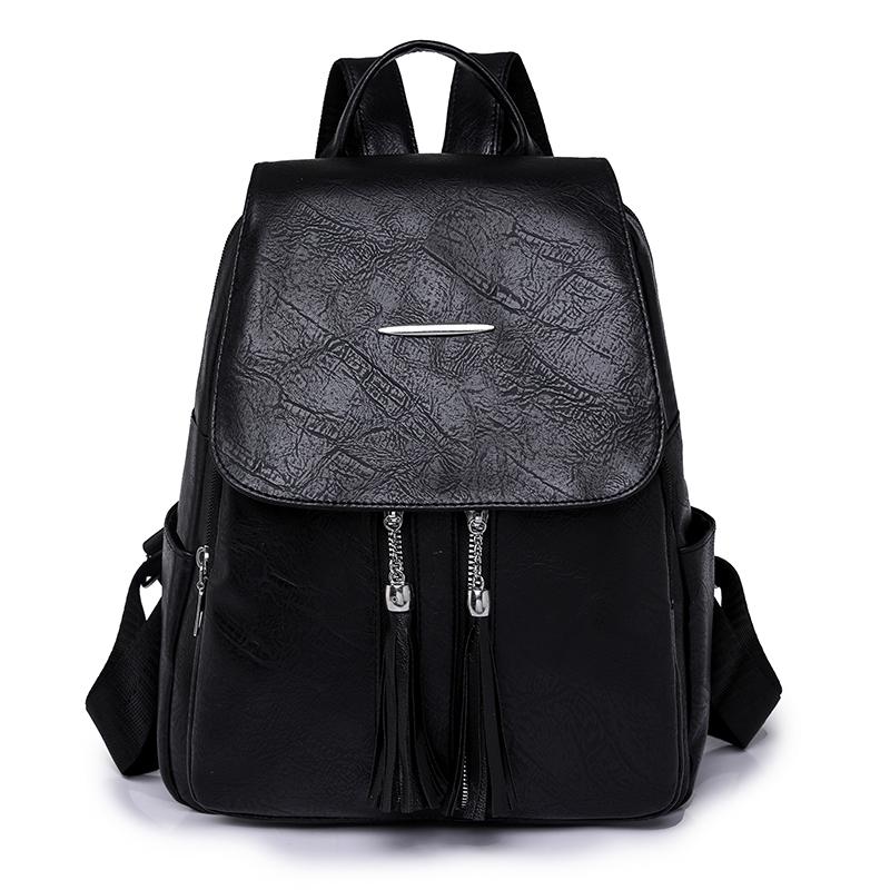 

Women s Bag 2026 High Quality Large Capacity Fashion Backpack Simple and Versatile Student Bag Casual Zipper Women s Bag чёрный