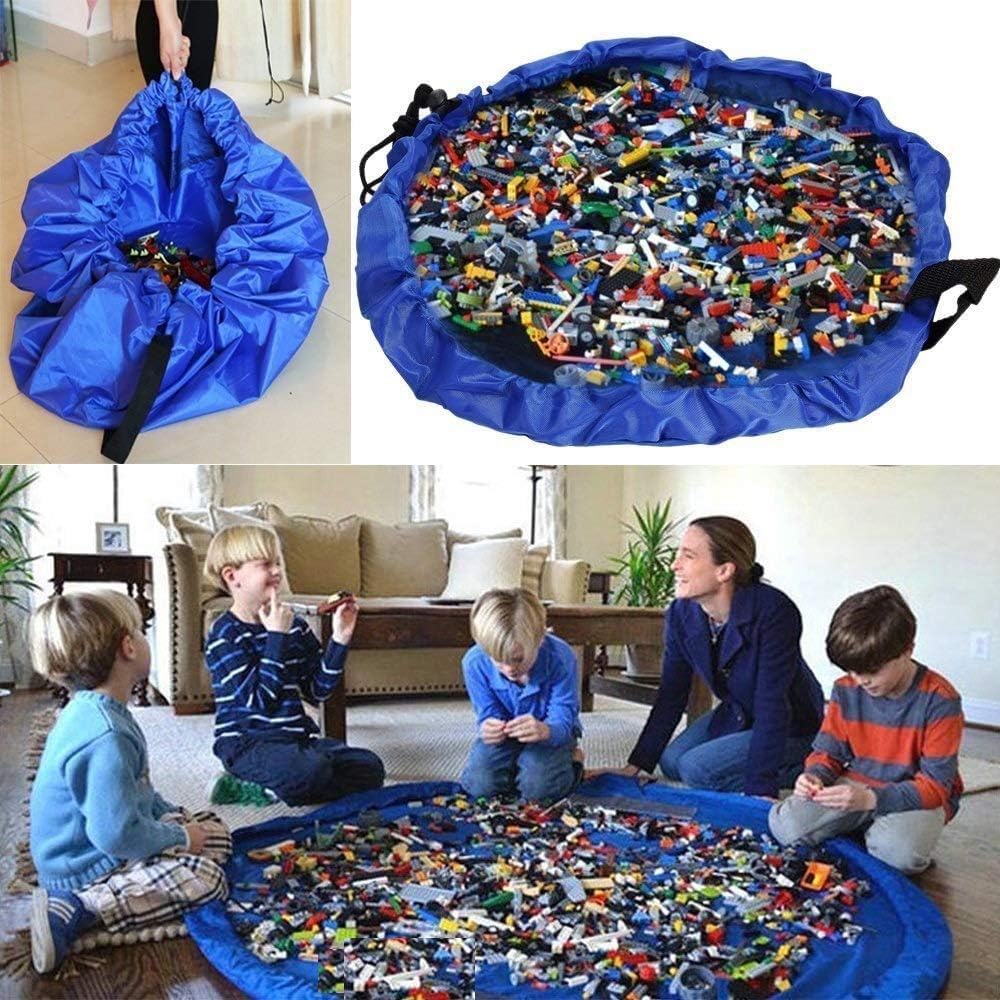 siawadeky Toy Storage Bag for Kids, Play Mats, and Building Blocks, Easy Tidying, Extra Large Mat, 150cm Diameter, Foldable for Convenient Storage,