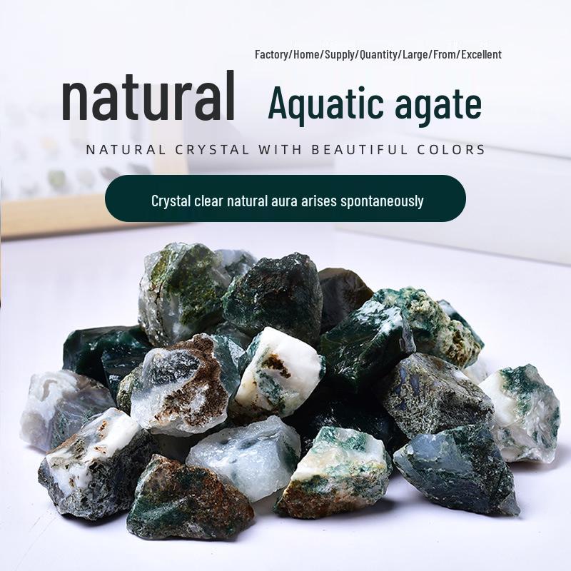 Natural Water Grass Agate Rough Stone Aromatherapy Crystal Diffuser - Large Decorative Pieces 1-2cm 100g